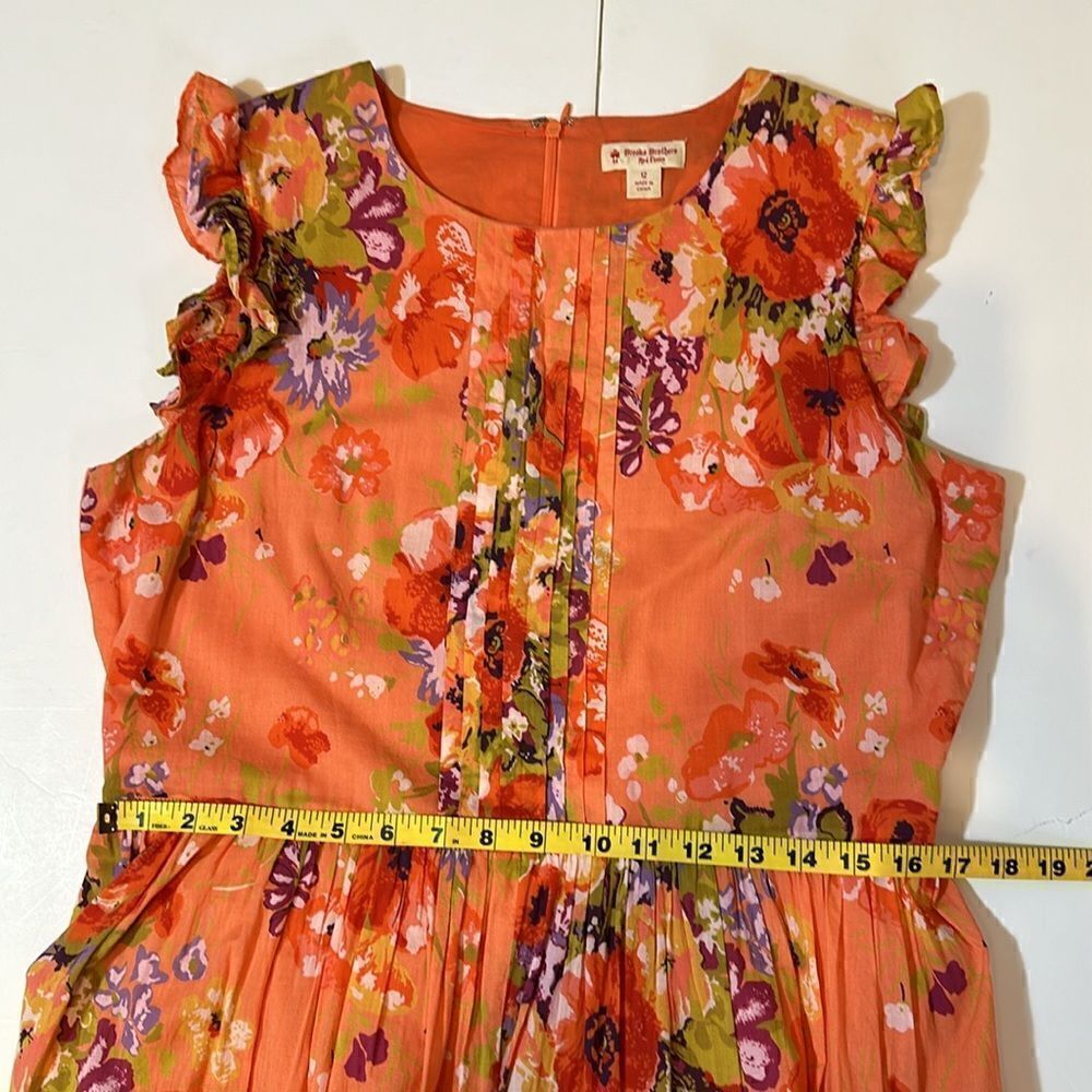 Brooks brothers red fleece cotton floral maxi dress in salmon color size 12 - Picture 11 of 11